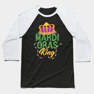 Mardi Gras King Funny Mardi Gras Carnival Parade Costume Party Baseball T-Shirt